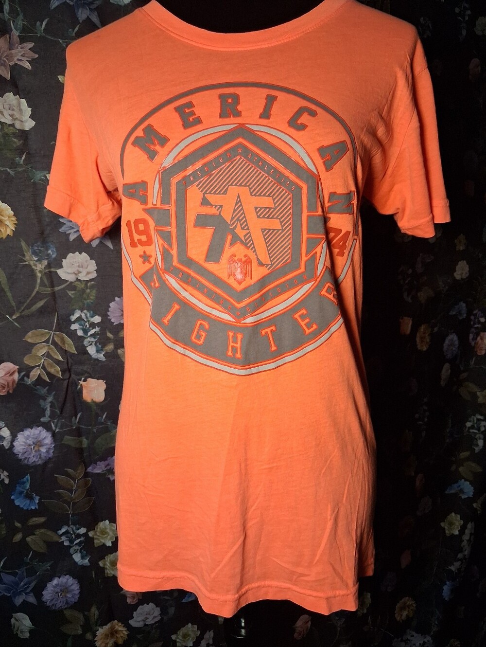 American Fighter Womens Tee Shirt Neon Orange